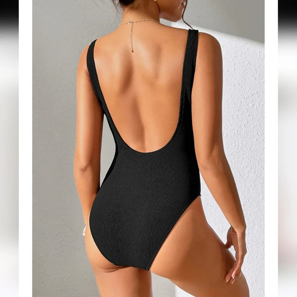 Dixperfect Retro 80s/90s Inspired High Cut Low Back 1 Piece Swimwear. Size M.NWT - Picture 5 of 11